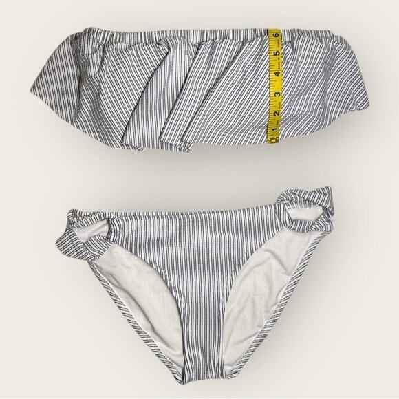 NWT | Hula Honey | Striped Bikini Set | Blue & White | Size Medium - Picture 6 of 16